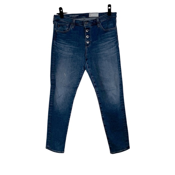 AG Adriano Goldschmied Jeans Midrise Stevie Ankle Button Up Slim Straight - Picture 1 of 11
